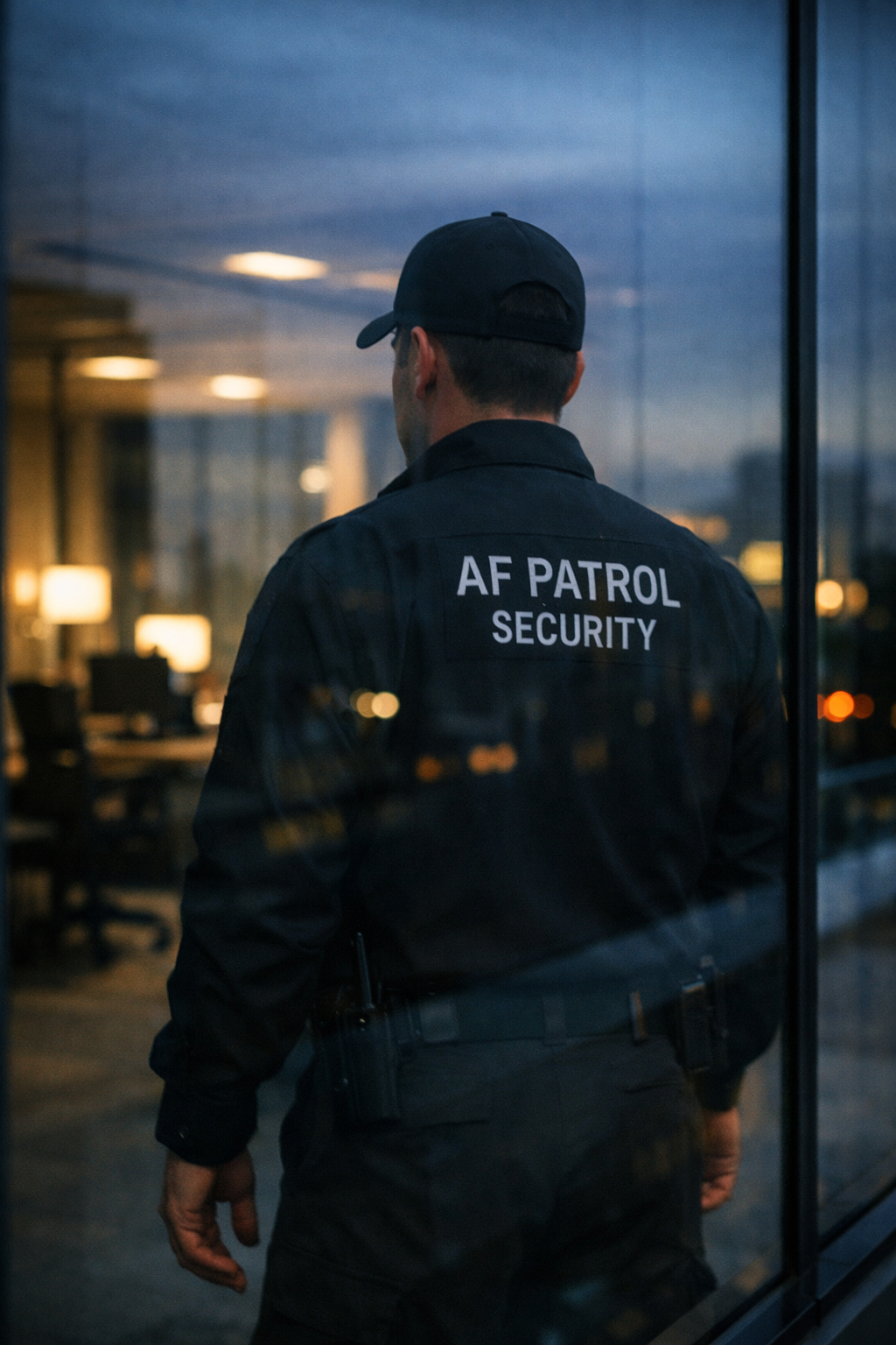 AF Patrol security guard on duty demonstrating proactive security planning in Orange County
