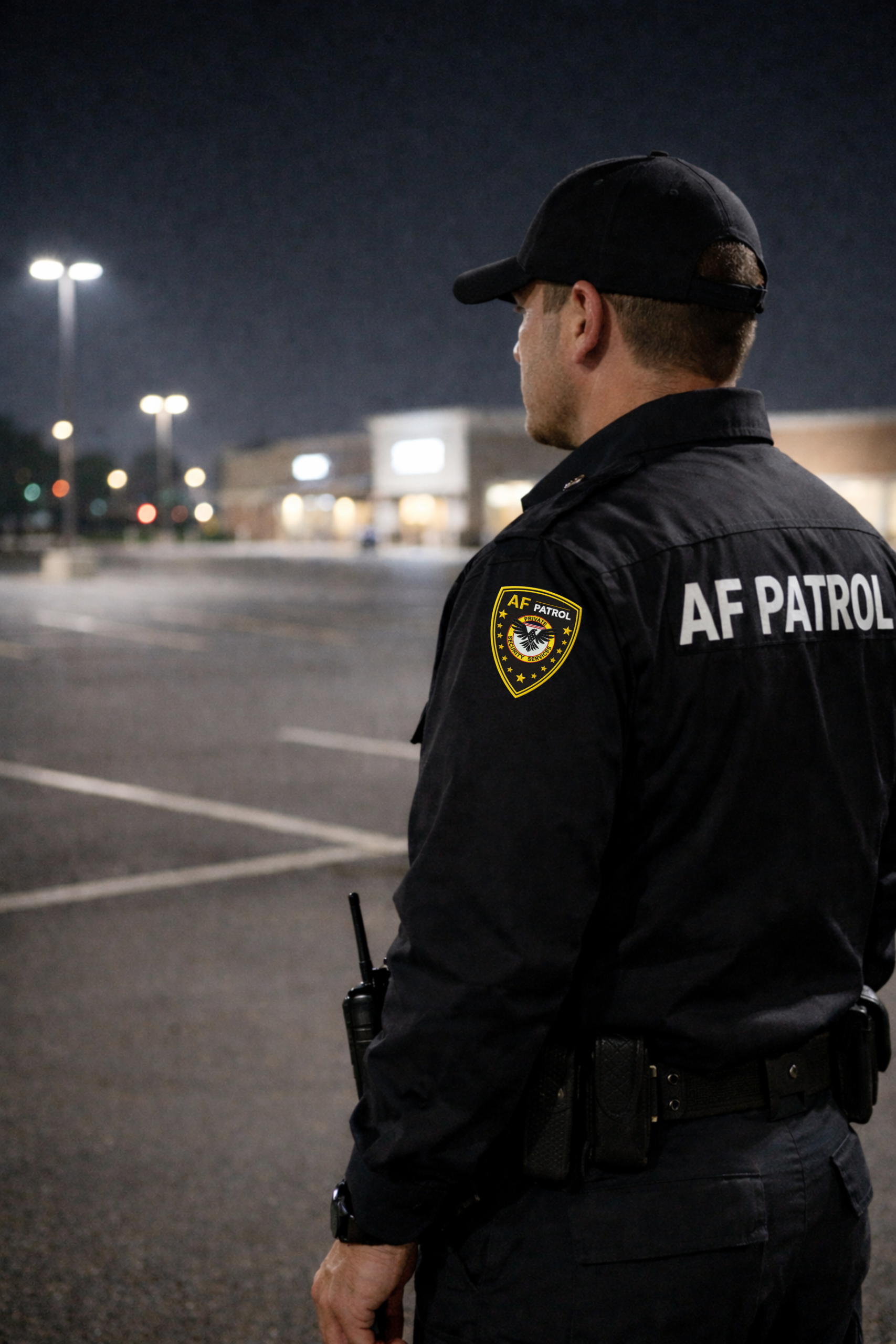 Licensed security guard providing commercial security services in Orange County