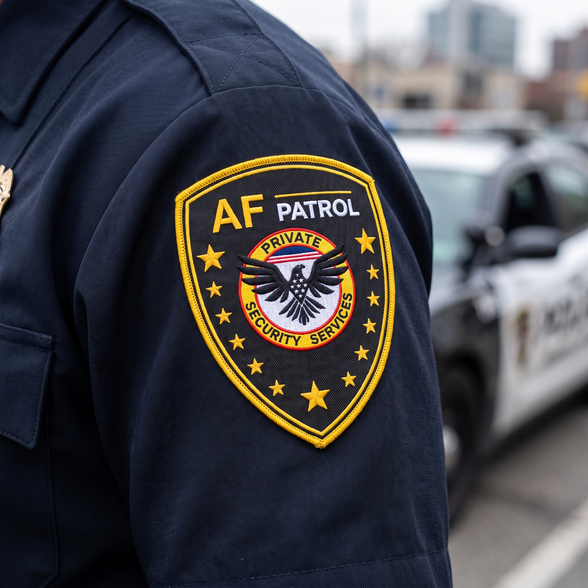 AF Patrol security officer representing a trusted Orange County security guard company.